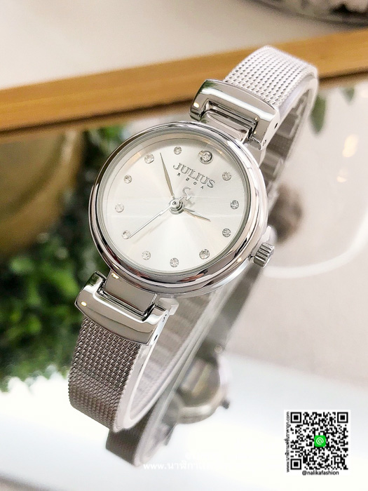 นาฬิกา Julius JA-1020 รุ่นใหม่ล่าสุด ผู้หญิง สีเงิน ของแท้ ส่งฟรี มีบริการเก็บเงินปลายทาง