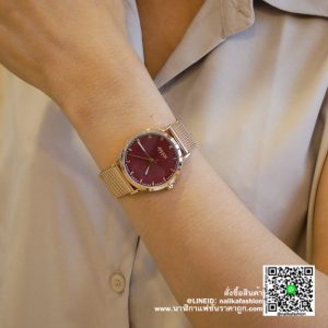นาฬิกา Julius JA-1075 สายสแตนเลส ผู้หญิง รุ่นใหม่ สีพิ้งโกล-แดงเลือดหมู ส่งฟรี มีบริการเก็บเงินปลายทาง