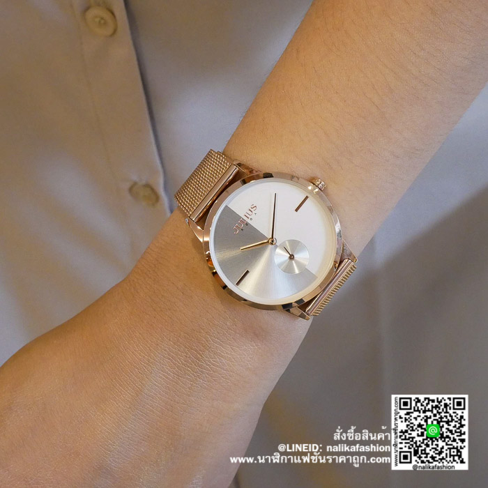 นาฬิกา Julius JA-1110 สีพิ้งโกล ผู้หญิง ของแท้ ขายดี พร้อมกล่องแบรน ถุงแบรน ส่งฟรี มีบริการเก็บเงินปลายทาง