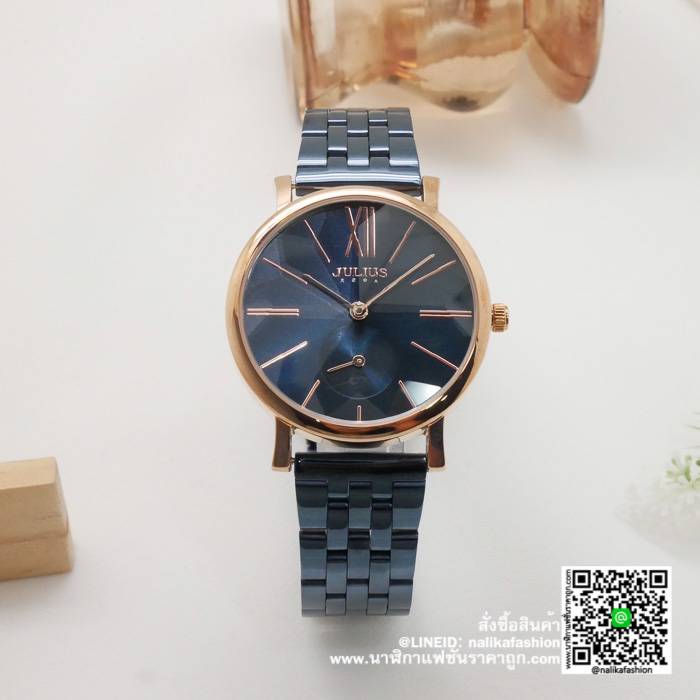 นาฬิกา Julius JA-1144 สายสแตนเลสสีน้ำเงิน รุ่น HotHit สวยมากก ให้คะแนน 10/10