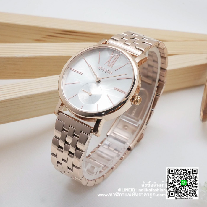 นาฬิกา Julius JA-1144 สายสแตนเลสสีพิ้งโกล ขายดีสุดๆ รุ่น HotHit สวยมากก ให้คะแนน 10/10 ส่งฟรี มีบริการเก็บเงินปลายทาง
