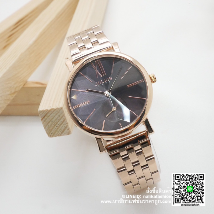 นาฬิกา Julius JA-1144 สายสแตนเลสสีน้ำตาล รุ่น HotHit สวยมากก ให้คะแนน 10/10 ส่งฟรี มีบริการเก็บเงินปลายทาง