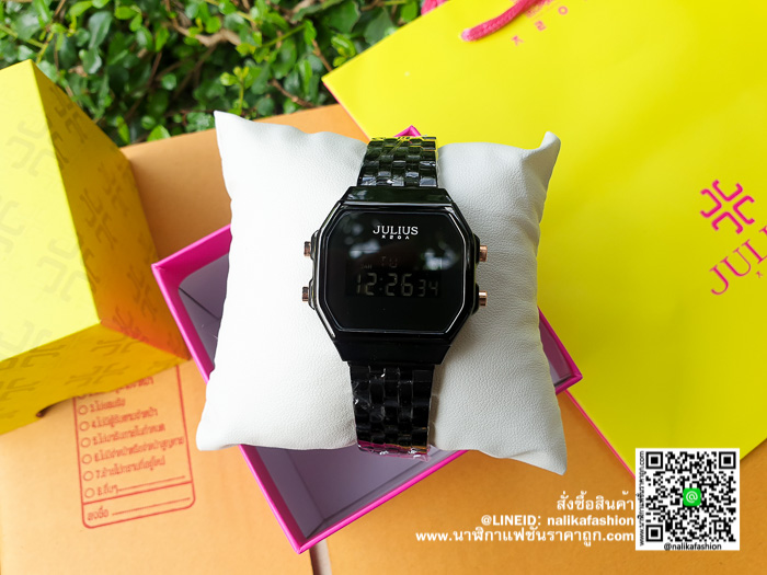 นาฬิกา Julius JA-1092 หน้าปัดเหลี่ยม ผู้หญิง ดิจิตอล รีวิว