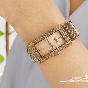 นาฬิกา Julius JA-794 หน้าปัดเหลี่ยม ผู้หญิง สีน้ำตาล ของแท้ส่งฟรี มีบริการเก็บเงินปลายทาง