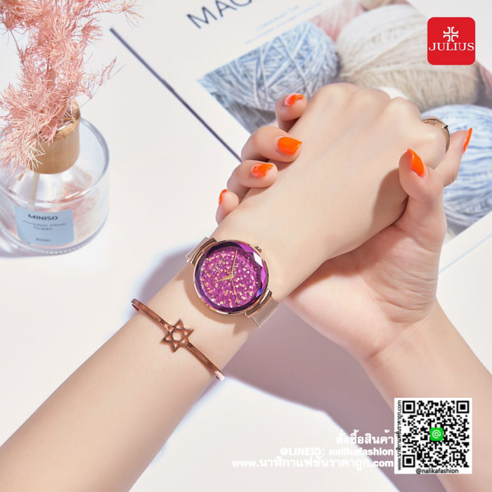 นาฬิกาผู้หญิง Julius JA-1189 รุ่นใหม่ล่าสุด หน้าปัดกลม ของแท้ รับประกัน 1 ปี ส่งฟรี มีบริการเก็บเงินปลายทาง