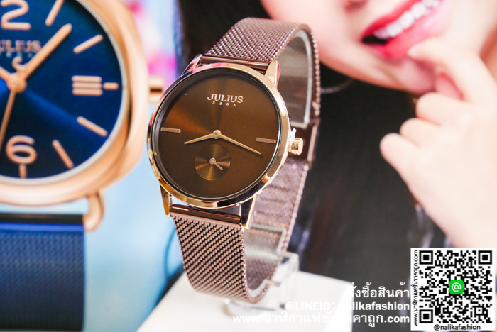 นาฬิกา Julius JA-1110 หน้าปัดกลม สวยน่ารัก ของเเท้ ส่งฟรี มีบริการเก็บเงินปลายทาง