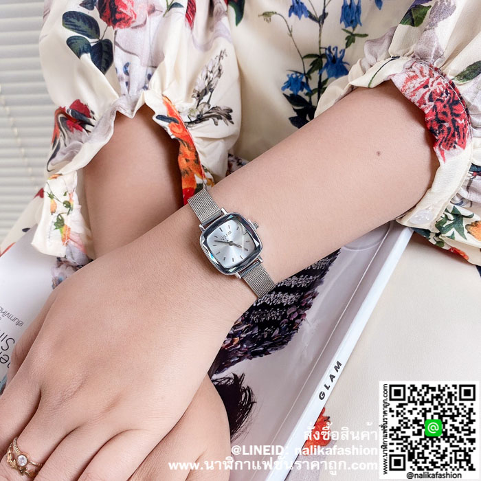 นาฬิกา Julius JA-1148 หน้าปัดเหลี่ยม สวยมากๆ ของเเท้ ส่งฟรี มีบริการเก็บเงินปลายทาง