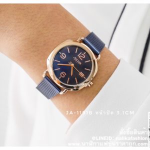 นาฬิกา Julius JA-1191 สีน้ำเงิน หน้าปัดกลม สวยๆ ของเเท้ ส่งฟรี มีบริการเก็บเงินปลายทาง