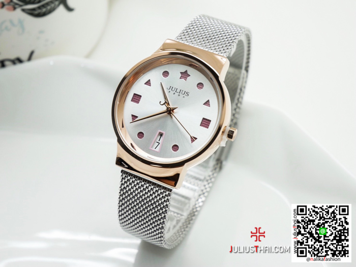 นาฬิกา Julius JA-1199 หน้าปัดกลม สุดเก๋ ของเเท้ ส่งฟรี มีบริการเก็บเงินปลายทาง