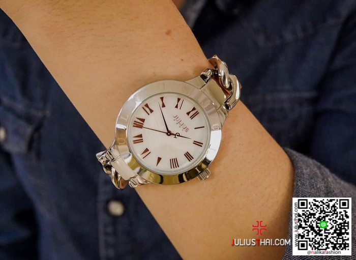 นาฬิกา Julius JA-1006 สายสแตนเลส สีเงิน สวยดูดี ส่งฟรี มีบริการเก็บเงินปลายทาง