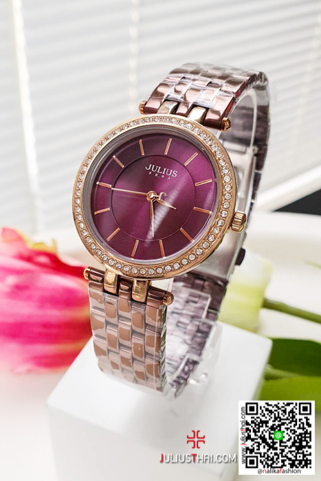 นาฬิกา Julius JA-1046 สายสแตนเลส สีพิ้งโกล สวยมากกกก ของเเท้ ส่งฟรี มีบริการเก็บเงินปลายทาง