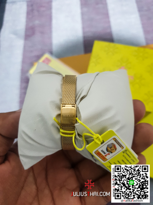 นาฬิกา Julius JA-1019 สีทอง หน้าปัดกลม สวยงาม ของเเท้ รับประกัน 1 ปี