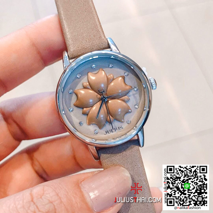 นาฬิกา Julius JA-1000 สายหนัง สวยมากๆ เก๋ๆ ของเเท้ ส่งฟรี มีบริการเก็บเงินปลายทาง