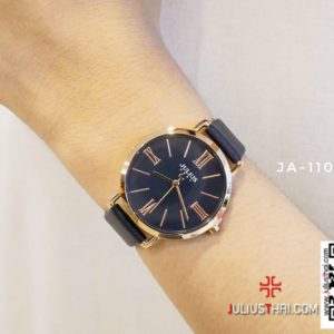 นาฬิกา Julius JA-1107L สายหนัง สีน้ำเงิน สวยสุดๆ ของเเท้ ส่งฟรี มีบริการเก็บเงินปลายทาง