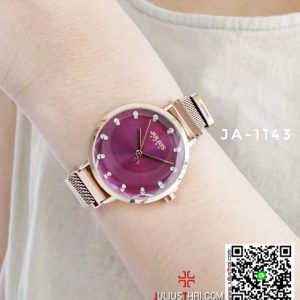 นาฬิกา Julius JA-1143 สายสแตนเลส สีม่วง ดูดี ของเเท้ ส่งฟรี มีบริการเก็บเงินปลายทาง