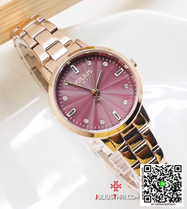 นาฬิกา Julius JA-1167 สายสแตนเลส หน้าปัดม่วง หรูหรา ของเเท้ ส่งฟรี มีบริการเก็บเงินปลายทาง