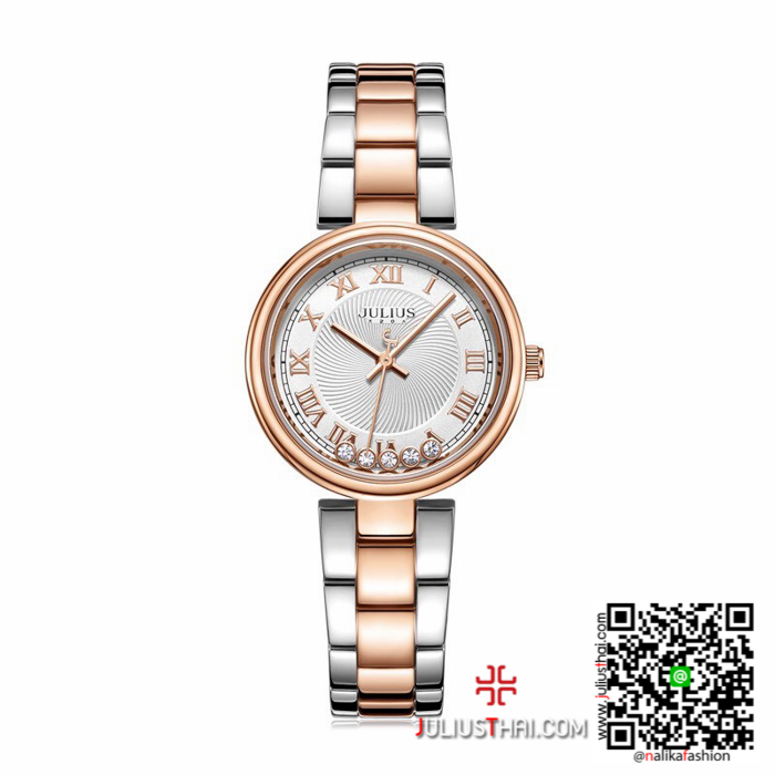 นาฬิกา Julius JA-1236 สายสแตนเลส สีทอง-เงิน สวย ของเเท้ ส่งฟรี มีบริการเก็บเงินปลายทาง