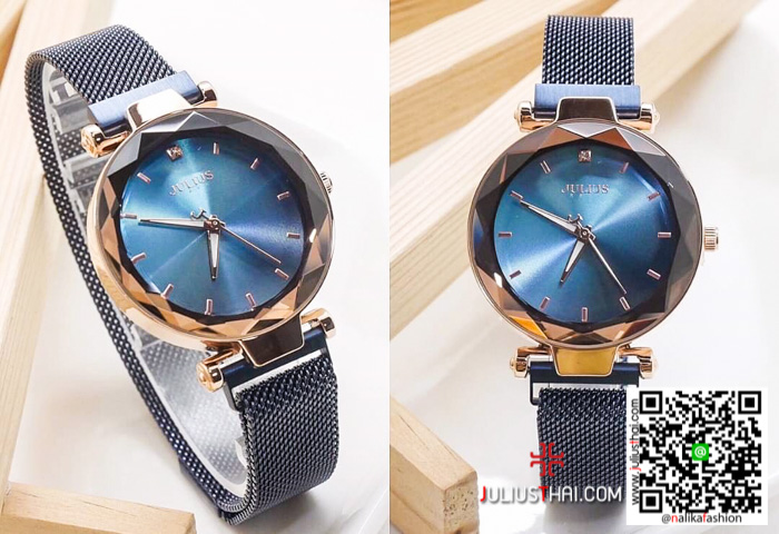 นาฬิกา Julius JA-1166 สายสแตนเลส หน้าปัดรุ้ง สวย เก๋ ของเเท้ ส่งฟรี มีบริการเก็บเงินปลายทาง