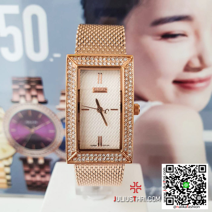นาฬิกา Julius JA-794 สีพิ้งโกล หน้าปัดเหลี่ยม ลดล้างสต๊อค จำนวนจำกัด ของเเท้ รับประกันศูนย์ ส่งฟรี มีบริการเก็บเงินปลายทาง
