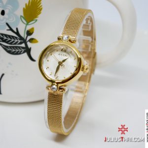 นาฬิกา Julius JA-1010 สีทอง หน้าปัดกลม สวย ดูดี ของเเท้ รับประกัน 1 ปี ส่งฟรี มีบริการเก็บเงินปลายทาง