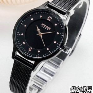 นาฬิกา Julius JA-1060 สีดำ หน้าปัดกลม ดูดี ของเเท้ รับประกัน 1 ปี ส่งฟรี มีบริการเก็บเงินปลายทาง