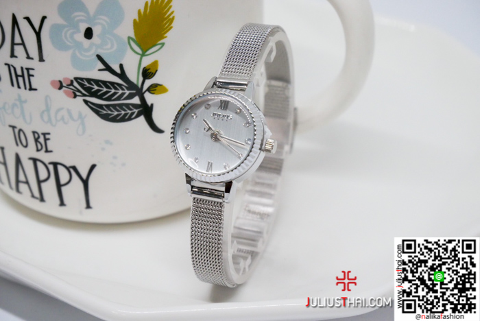นาฬิกา Julius JA-1078 สีเงิน หน้าปัดกลม เรือนเล็กๆ ของเเท้ รับประกัน 1 ปี ส่งฟรี มีบริการเก็บเงินปลายทาง