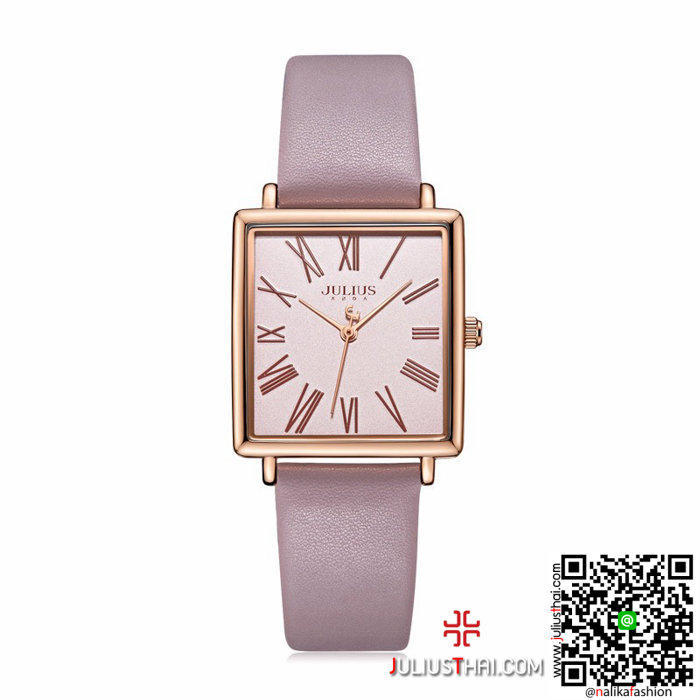 นาฬิกา Julius JA-1269 สีชมพู หน้าปัดเหลี่ยม สุดปังมากกกก ของเเท้ ส่งฟรี มีบริการเก็บเงินปลายทาง