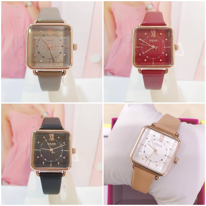 นาฬิกา Julius JA-1123 หน้าปัดเหลี่ยม ปังมากกกก ของเเท้ ส่งฟรี มีบริการเก็บเงินปลายทาง