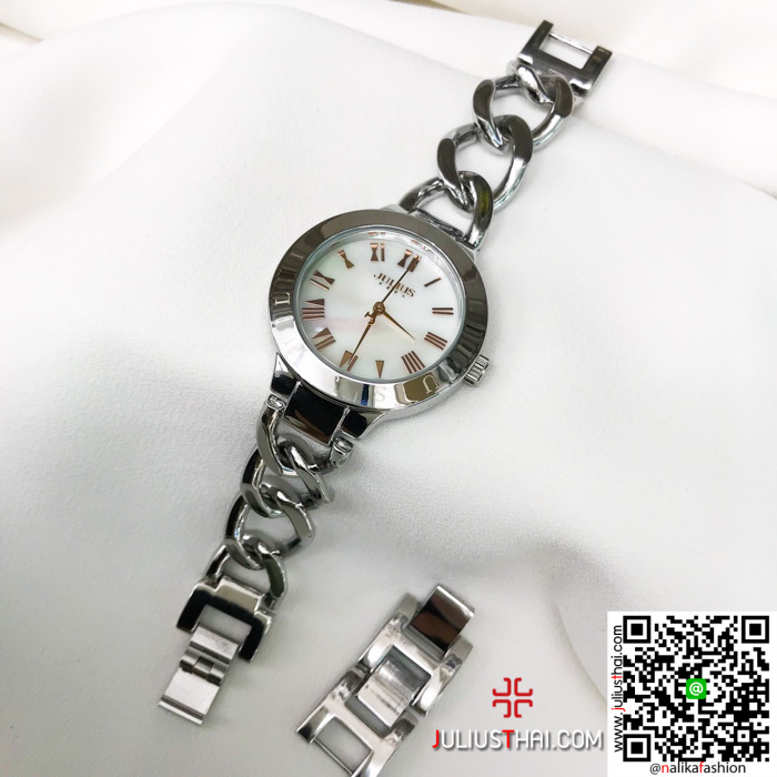 นาฬิกา Julius JA-1006 สายสแตนเลส สีเงิน สวยมากกก ของเเท้ ส่งฟรี มีบริการเก็บเงินปลายทาง
