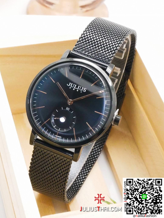 นาฬิกา Julius JA-1065 สายสแตนเลส สีดำ เก๋มาก ของมันต้องมีเลยรุ่นนี้ ส่งฟรี มีบริการเก็บเงินปลายทาง