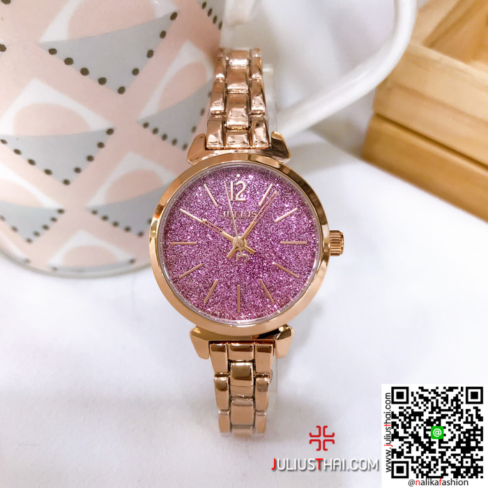 นาฬิกา Julius JA-1085 สายสแตนเลส สีพิ้งโกล ดูดีมากกกก ของเเท้ ส่งฟรี มีบริการเก็บเงินปลายทาง