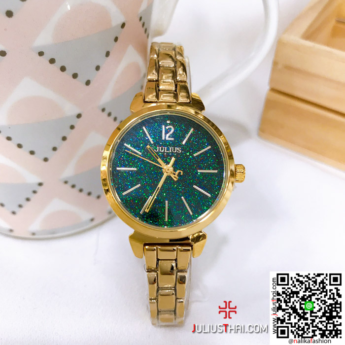 นาฬิกา Julius JA-1085 สายสแตนเลส สีทอง ดูดีมากกกก ของเเท้ ส่งฟรี มีบริการเก็บเงินปลายทาง