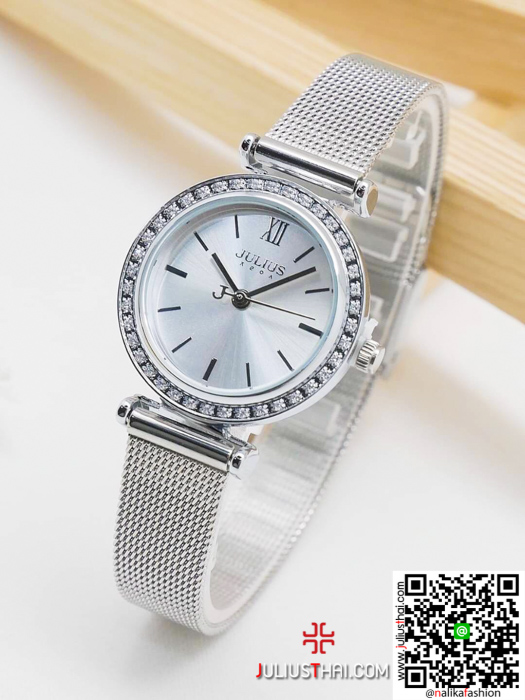 นาฬิกา Julius JA-1141 สายสแตนเลส สีเงิน หรูหรา ดูดี ของเเท้ รับประกัน1ปี ส่งฟรี มีบริการเก็บเงินปลายทาง