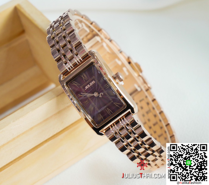 นาฬิกา Julius JA-1252 หน้าปัดเหลี่ยม ดูดีมากๆ ของเเท้ ส่งฟรี มีบริการเก็บเงินปลายทาง
