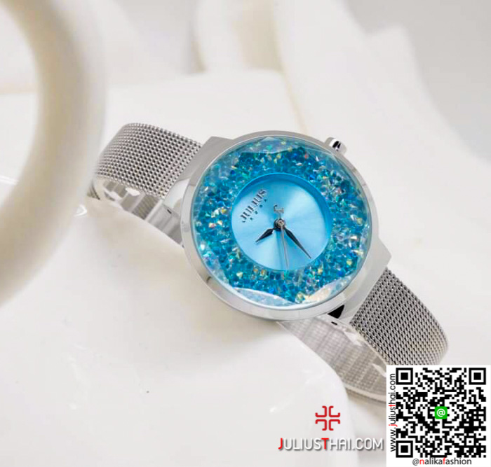 นาฬิกา Julius JA-1111 สายสแตนเลส สีเงิน สวยเก๋ ดูดี ของเเท้ ส่งฟรี มีบริการเก็บเงินปลายทาง