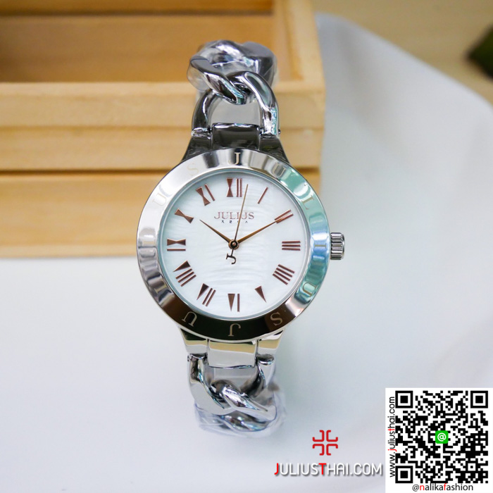 นาฬิกา Julius JA-1006 สายสแตนเลส สีเงิน สวยเก๋ ดูเเพง ส่งฟรี มีบริการเก็บเงินปลายทาง