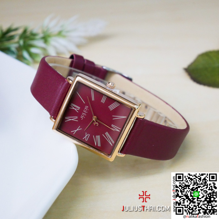 นาฬิกา Julius JA-1269 หน้าปัดเหลี่ยม หวานๆ น่ารักกก ส่งฟรี มีบริการเก็บเงินปลายทาง